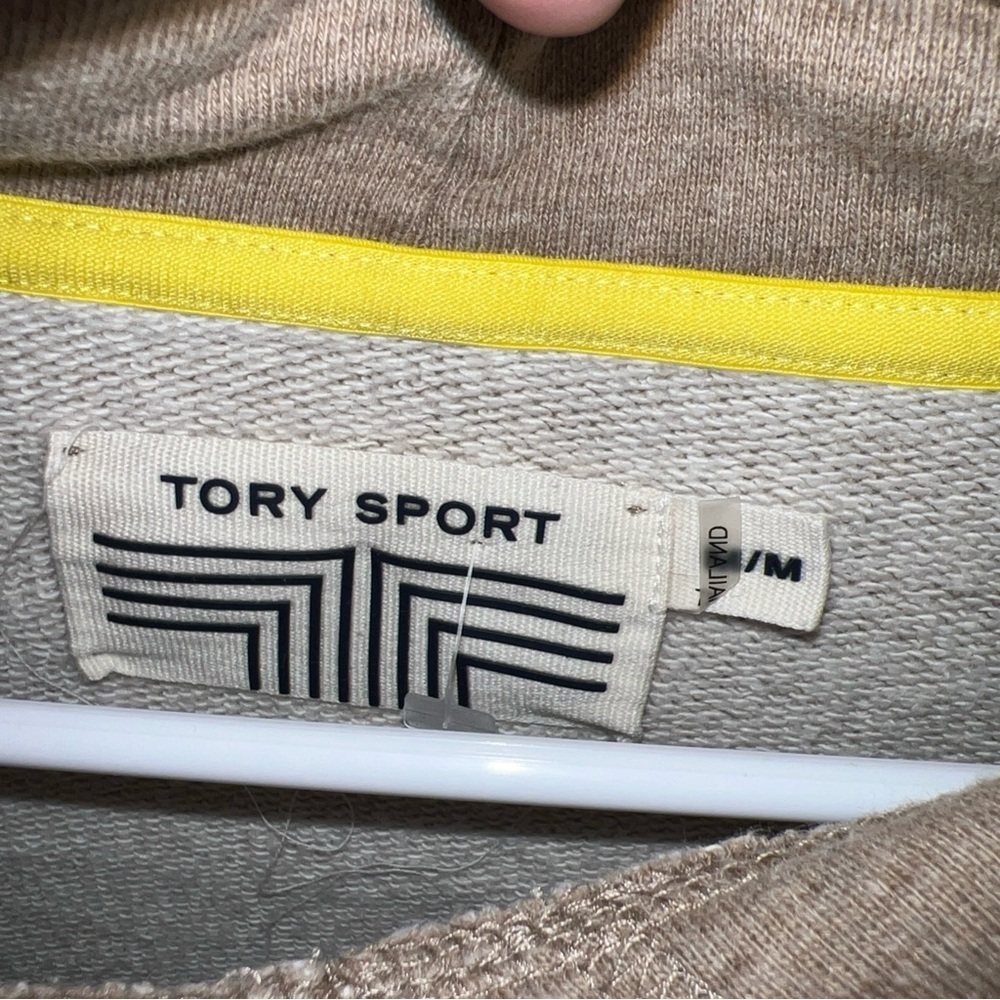 Tory Burch Sport Hoodie Size Medium Tan - Picture 3 of 5